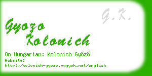 gyozo kolonich business card